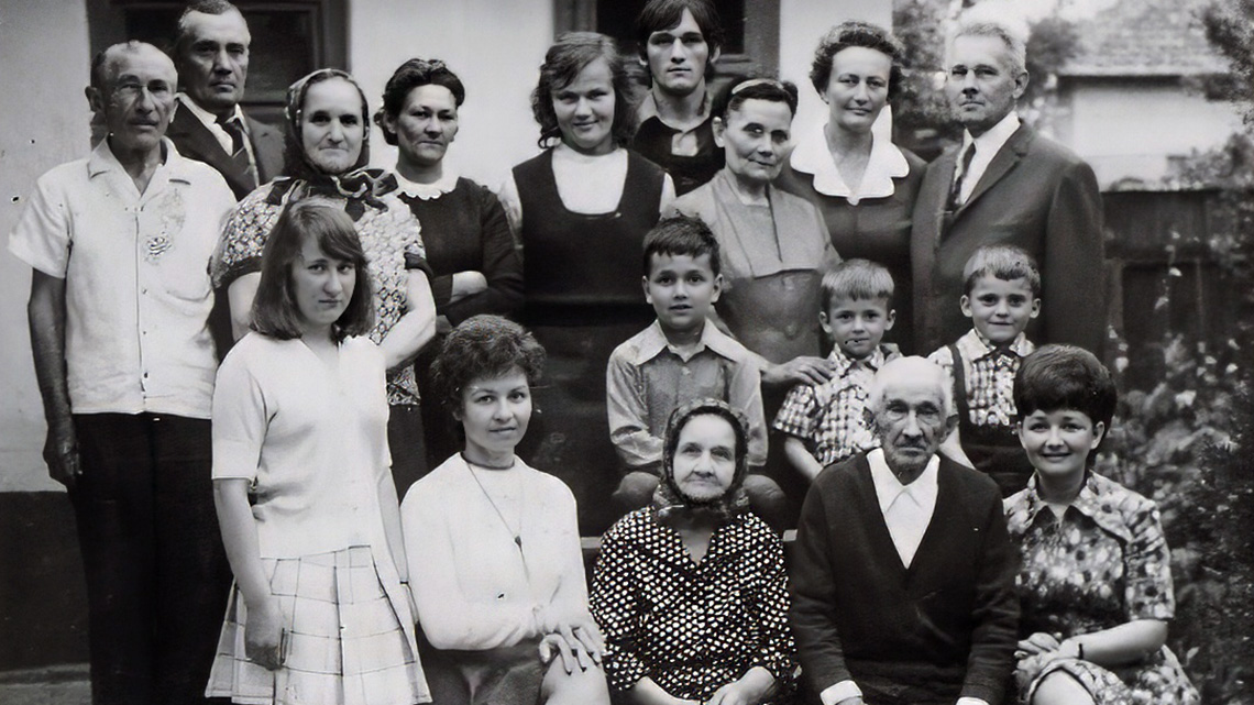 Mikloš Hever – fotografija. Porodični skup porodice Farago. Snimak iz 1976. godine. Iz porodičnog albuma Julijane Gomba