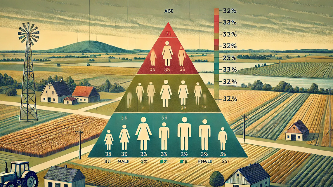 Analysis of the gender and age structure of the population of the Municipality of Novi Bečej: An overview through the census years 1961 and 1971.