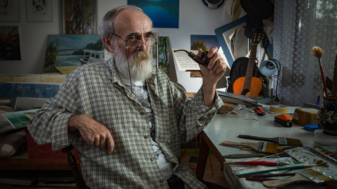 Branislav Stojančev Paša, watercolor artist and guitar virtuoso from Novi Bečej