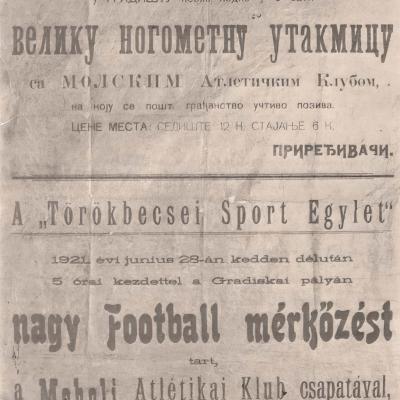 Faksimil plakata od 28. juna 1921. godine